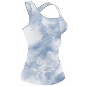 Summer Women Tie Dye Tank <b>Top</b> Racerback Sleeveless Yoga Vest Breathable Gym Fitness Shirt Wholesale Custom Streetwear Clothing - Product Image 4