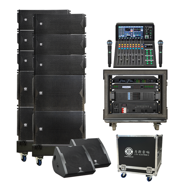 LS3 (6+4+2) Dual 10-Inch Passive Line Array Speaker LA Series with Mono Audio Wood Shell 3-Year Warranty 700W/500W XLR/Speakon
