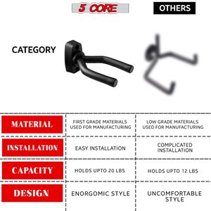 Gancio per chitarra con montaggio a parete GH IRON 2 pz per basso elettrico classico acustico-supporti per strumenti musicali - Product Image 2