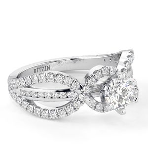 Anillo de compromiso y aniversario para mujer, con diamante cultivado en laboratorio de corte redondo, estilo elegante, en oro rosa de 10K/14K/18K y plata de ley. - Product Image 5