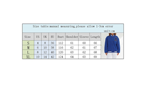 Veste universitaire pour femme, couleur unie, logo sur le devant, col rabattu, manches longues, polyester, vêtement d'extérieur pour l'automne - Product Image 3