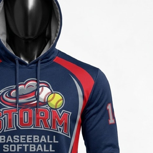 Tenue d'équipe de softball d'hiver, chemise à capuche à manches courtes, unie, écologique, logo personnalisé, nom de l'équipe, numéro, OEM ODM, qualité supérieure, 2 pièces - Product Image 3
