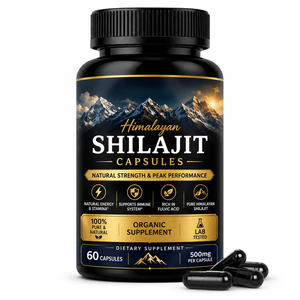 Capsules d'extrait de Shilajit les plus vendues OEM ODM, 100% authentiques, capsules végétaliennes de Shilajit de l'Himalaya pour l'énergie et le soutien des performances - Product Image 1