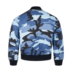 Veste bomber personnalisable en tissu corduroy coupe-vent avec logo sur le devant pour homme - Product Image 2