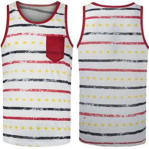 Camiseta sin mangas de poliéster/algodón acanalado de alta calidad para hombre, personalizada, para gimnasio, entrenamiento, fitness, de secado rápido y transpirable. - Product Image 3