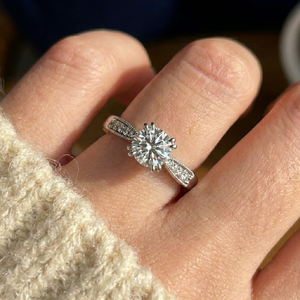 Anillo de compromiso de oro blanco de 14K con diseño de boda directo de fábrica de China, joyería fina de diamante Real, anillos de montaje semi para mujer - Product Image 2