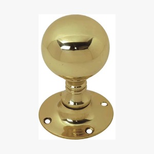 Pomo de bola de latón macizo para exportación, tirador redondo para muebles y puertas, disponible en diferentes tamaños desde India - Product Image 1