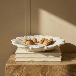 Bol de service jetable en marbre écologique de haute qualité, fait main, décoratif, pour fruits, salades, desserts, noix - Prix export - Product Image 1