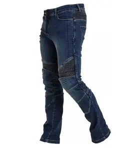 Calça jeans masculina protetora para motocicleta, equipamento de proteção para pilotar motocicleta, pedalada e nome da marca