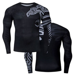 Unisex Sleeveless Black Rash Guard Gray Tribal Print Quick Dry <b>Compression</b> <b>Shirt</b> BJJ Training UPF50+ Breathable Eco-Friendly - Product Image 4