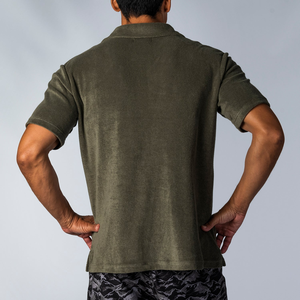 Polo Personalizado para Hombre, Corte Ajustado, Tela Elástica, Transpirable, con Logotipo, Suministro al por Mayor OEM, Tendencia de Moda en EE. UU. - Product Image 1