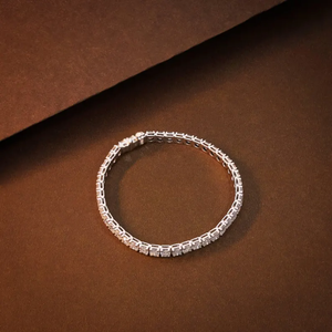 Pulsera de Diamantes Redondos Brillantes Creados en Laboratorio, 10.19 Quilates de Peso Total, Diamantes Certificados, Joyería Fina Clásica para Mujer - Product Image 5