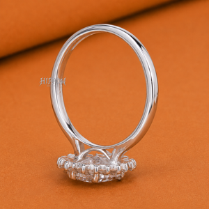 Anillo de Diamante Cultivado en Laboratorio con Corte Marquesa, Anillo de Compromiso con Diamante de 0.50CT-2.00CT, Anillo con Halo de Racimo, Engaste Catedral, Anillo de Aniversario - Product Image 5