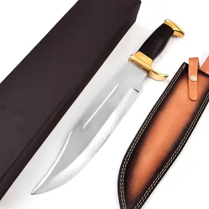 Hot Selling Fixed Blade Dundee Bowie <b>Knife</b>, Handmade Outdoor Hunting <b>Knives</b> with Leather Sheath, 18" Camping <b>Knives</b> OEM ODM - Product Image 1