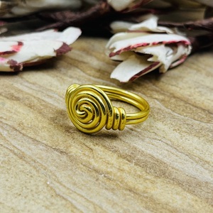 Market Favorite Spiral Wire <b>Ring</b> Boho Brass <b>Ring</b> For Women 18K Gold Plated <b>Statement</b> Swirl Design <b>Ring</b> For Wholesale/OEM/ODM - Product Image 5