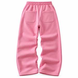 Men's Red Sweatpants Wide Leg Casual <b>Trousers</b> <b>Elastic</b> <b>Waist</b> Knitted <b>Trousers</b> Custom Heavyweight Oversized <b>Trousers</b> - Product Image 6
