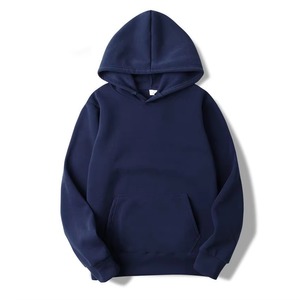 Sweat-shirt à capuche rouge pour homme, coupe classique, en molleton de coton, décontracté, pour l'automne, avec poche - Product Image 3