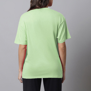 T-shirt imprimé pour femme, col rond, coupe ample, 100 % coton, motif DTF, manches courtes, confortable, idéal pour l'été - Product Image 4