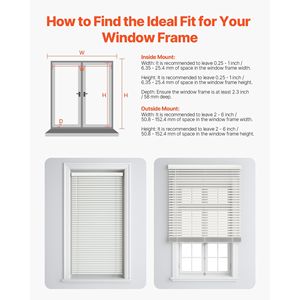 สีขาว2 "มู่ลี่และเฉดสีไม้ไร้สายเทียม34.5" W x 60 "H - Product Image 6