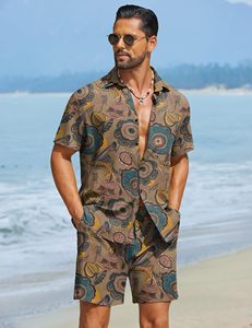 Premium <b>Men</b>’s <b>Beach</b> Short and <b>Shirt</b> Set Custom Printed Summer Casual Vacation Two Piece Beachwear Outfit - Product Image 5