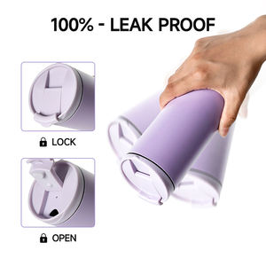 BSCI LFGB certificado BPA libre de acero inoxidable aislado al vacío 350ml 450mL diseño recto tapa abierta taza de café - Product Image 2