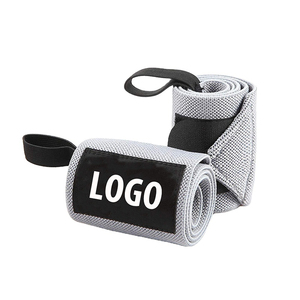 Support de poignet réglable avec fermeture auto-agrippante pour la musculation, l'entraînement en salle de sport, l'entraînement de force, unisexe, antidérapant, gris. - Product Image 1