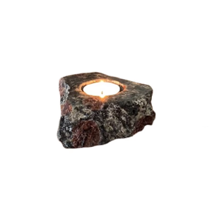 Support de bougie en pierre naturelle sculptée à la main en grenat et agate, pierre précieuse de guérison, vente en gros - Product Image 5