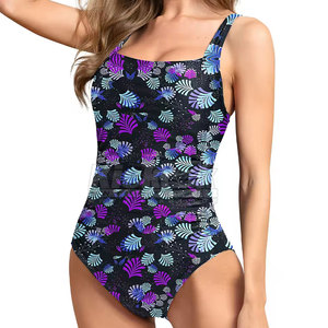 Traje de baño de una pieza para mujer, moderno, con correas ajustables, forro suave, diseño estampado, 1 pieza, perfecto para fiestas en la piscina, excursiones a la playa - Product Image 4