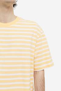 เสื้อยืดพิมพ์ลายตัวอักษรผ้าฝ้ายแท้ 100% สไตล์สปอร์ต ผ้าทอทรงโอเวอร์ไซส์สำหรับผู้ชาย - Product Image 5