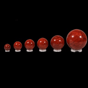 Lot de 166 sphères de jaspe rouge naturel, de 3 cm à 12 cm, pour la guérison, la décoration et le Feng Shui. - Product Image 3