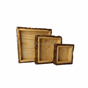 Plateaux carrés en bois fête apéritif fruits plateau de service décor grande planche à fromage en bois gâteau alimentaire sûr Snack assiettes - Product Image 2