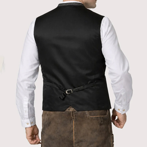 Chaleco Bávaro Personalizable, Superventas, Multibolsillos, Reversible, Corto, Transpirable, de Lana/Poliéster, para Otoño y Actividades al Aire Libre - Product Image 4