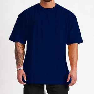 T-shirt décontracté gris uni à manches courtes et col rond pour homme, coupe classique, 100 % coton jersey tricoté, écologique, respirant, personnalisable - Product Image 5