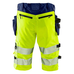 Pantalones Cortos de Seguridad de Alta Visibilidad Reflectantes, Transpirables, para Trabajo, Construcción, con Múltiples Bolsillos - Product Image 4