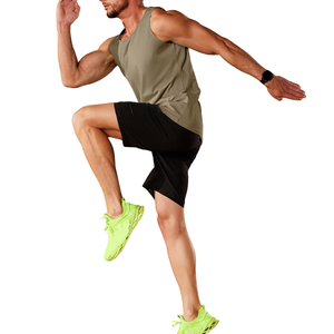 Débardeur de sport pour homme, sans manches, séchage rapide, col rond, 100% polyester, pour entraînement, gym, fitness, musculation, streetwear, uni - Product Image 3