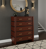 Cadre de lit moderne en bois de manguier éco-responsable à 5 tiroirs, fabriqué à la main, qualité supérieure, mobilier de chambre à coucher, exportation en gros