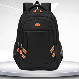 Sleek Black Travel Laptop <b>Backpack</b> <b>Water</b> <b>Resistant</b> Multi Compartment Business Rucksack Reflective Accents - Product Image 5