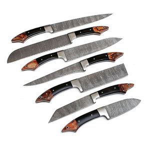 High Performance Damascus Style <b>Kitchen</b> Knife Set Professional Chef Knife Collection For Cooking And Meal Preparation - Product Image 5