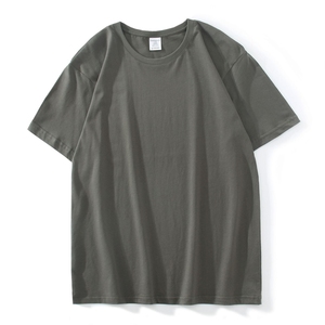 เสื้อยืดคอกลมสีพื้นผ้าฝ้าย 100% ระบายอากาศได้ดี เป็นมิตรกับสิ่งแวดล้อม สำหรับผู้ชาย ผ้าหนัก 460 กรัม แขนสั้น สวมใส่สบายๆ ในฤดูร้อน - Product Image 2