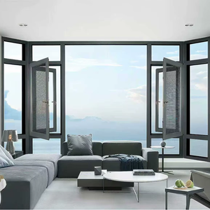 Immense Manufacturer Aluminum Alloy Soundproof Balcony Noise Reduction <b>Screen</b> Casement Swing <b>Window</b> Aluminum Frame - Product Image 1