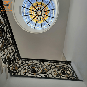 Rampe d'escalier moderne en fer forgé KHP pour balcon, usage intérieur, main courante en métal noir de haute qualité traité thermiquement, DIY, résistant à la rouille - Product Image 6