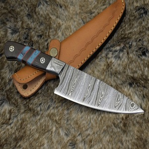 Handcrafted Pattern Steel Chef <b>Knife</b> with wooden Handle and Leather Sheath Custom Kitchen & Outdoor Utility <b>Knife</b> kitchen use - Product Image 2