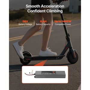 Batteria al Litio 36V 8Ah 8000mAh di Ricambio per Scooter 1440W con Caricabatterie BMS 30A, Oltre 500 Cicli, Materiale Anodico NCM - Product Image 2