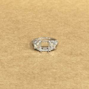 Classic 14KT White Gold Lab Grown Diamond Half <b>Moon</b> <b>Ring</b> 1.96CT Center LGD Stone Elegant Premium Party Wear Jewelry - Product Image 5