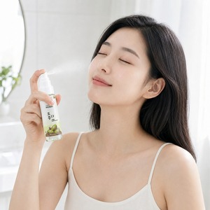 Brume visage quotidienne K-Beauty au thé vert et aux extraits de fruits, soin hydratant au kiwi, tonique rafraîchissant pour le visage - Product Image 3