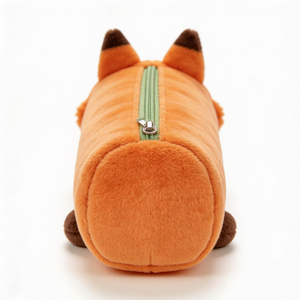 Green Plush Dog <b>Backpack</b> With <b>Brown</b> Ears And Yellow Stripes For Kids 2 To 4 Years Unisex - Product Image 3