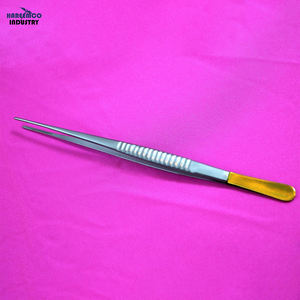 Pinza quirúrgica atraumática para tejido arterial con mango dorado, modelo HI-1859, de acero inoxidable, certificada CE, marca GERMAN 1 DEBAKEY. - Product Image 1