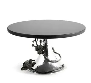 Soporte para Pastel Plateado de Tamaño Pequeño, Hecho de Aluminio, Elegante para Fiestas en Hoteles, Decoración de Mesa, Uso en Servicio de Comida - Product Image 3