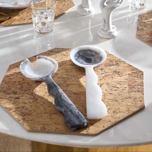 European Style Swirled Resin Salad <b>Server</b> Sets Personalized For Kitchenware Dinnerware Tableware Food Serving Spoon & Fork Set - Product Image 1