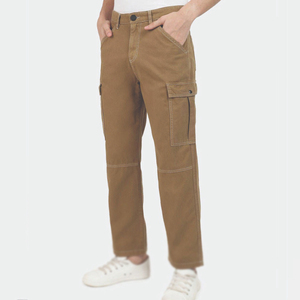 Breathable <b>Waterproof</b> Eco-Friendly Casual Men's <b>Cargo</b> <b>Pants</b> Pakistan 2026 New Design Canvas Fabric Custom - Product Image 2